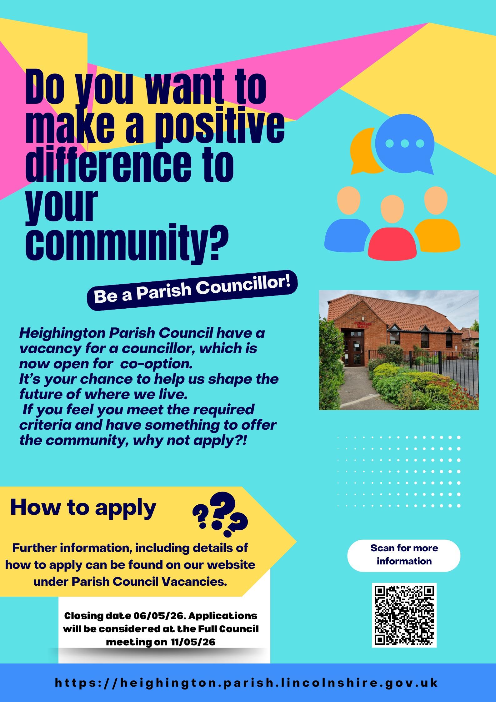 Councillor vacancy may 2026