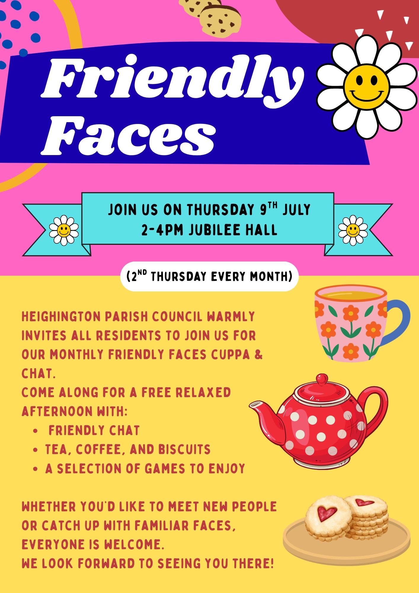 Friendly faces july 2026