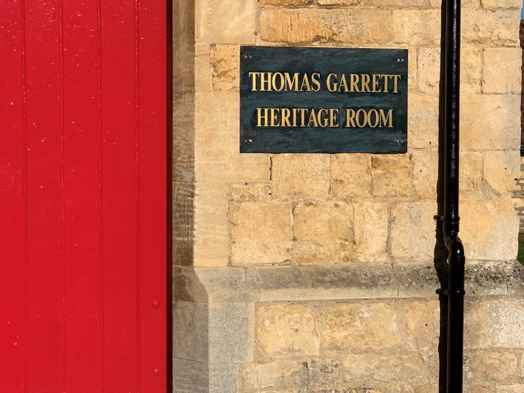 Image of the Garrets Charity Heritage plaque