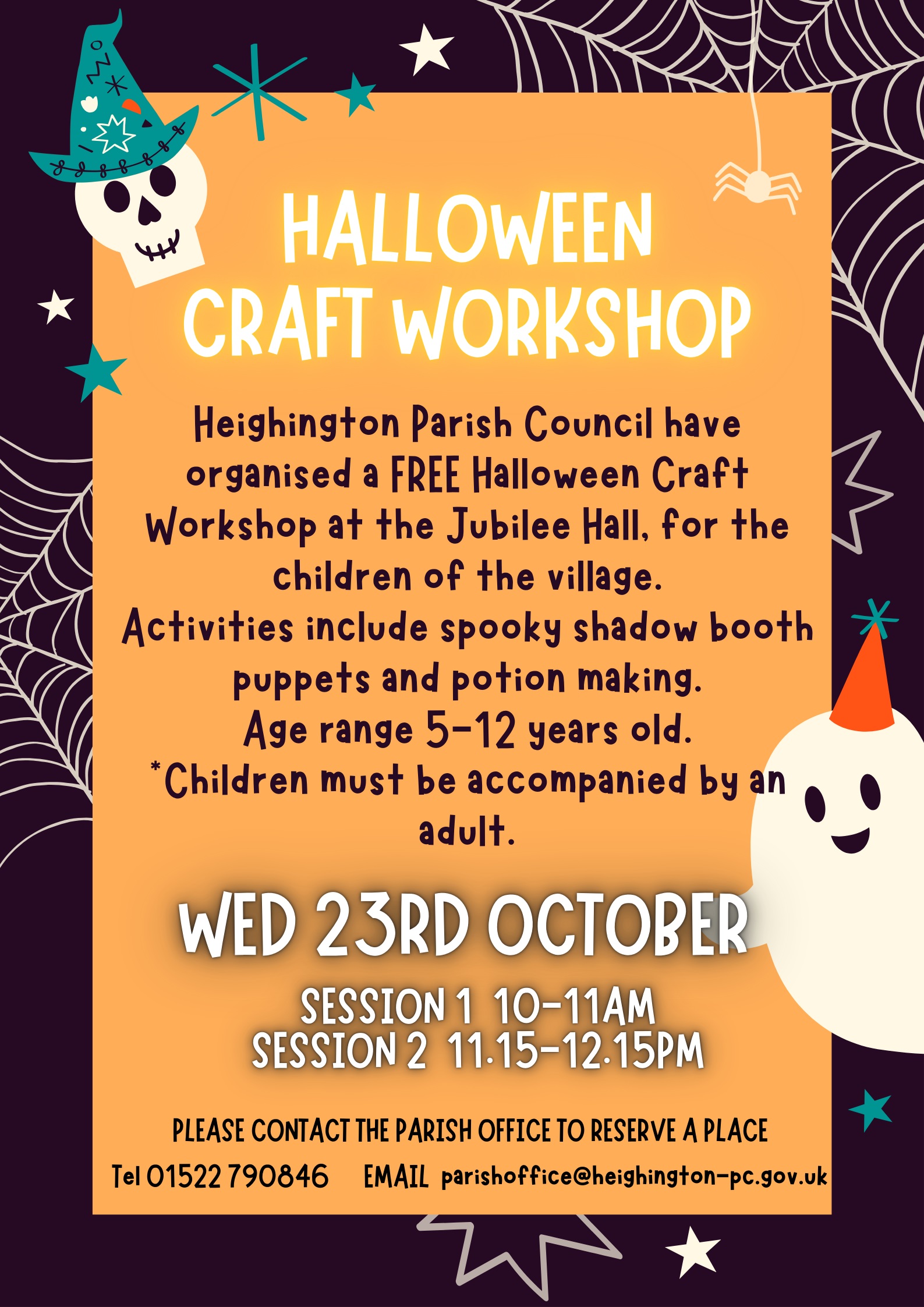 Halloween craft workshop 23rd October 2024