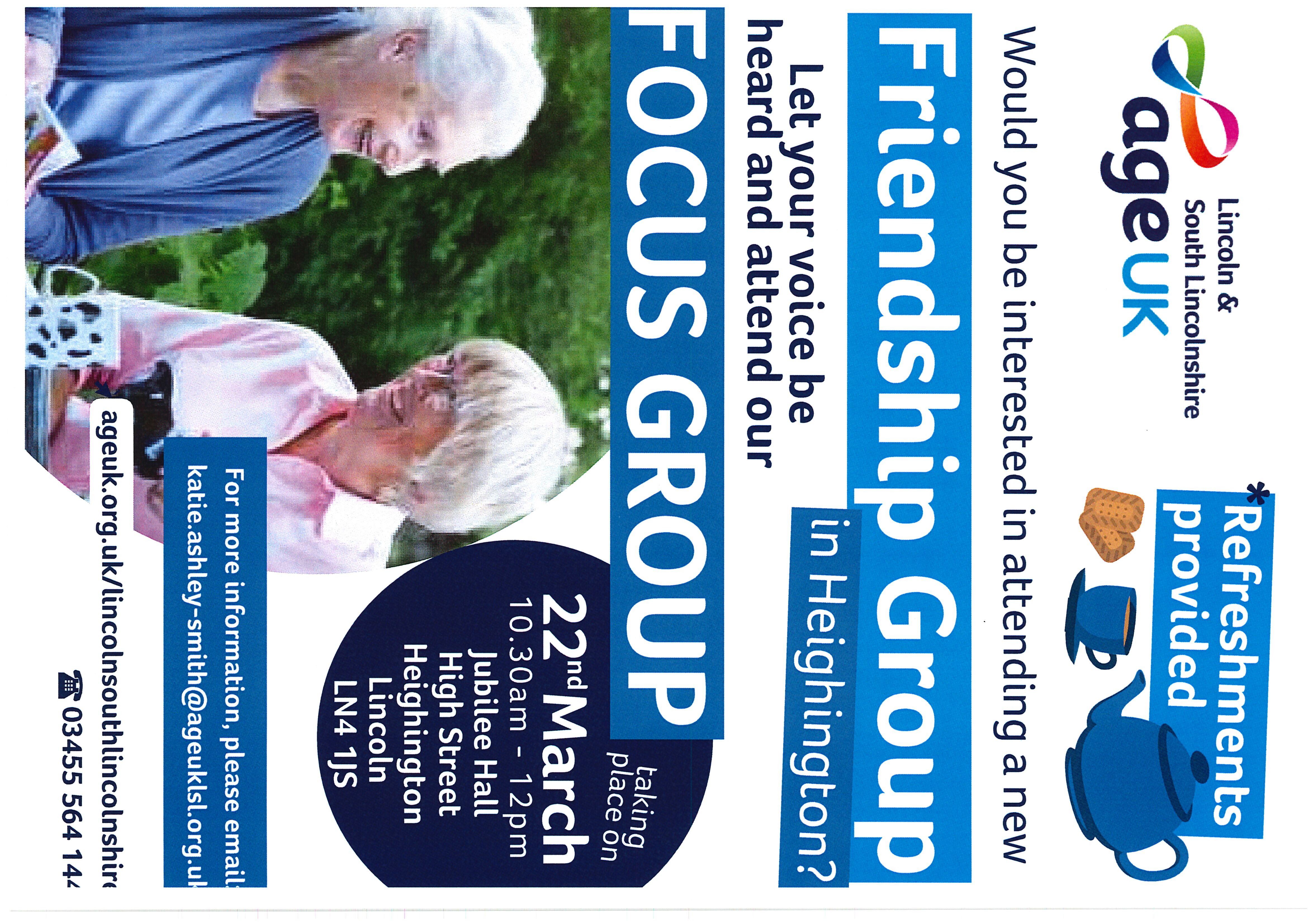 Age UK Friendship Group for Heighington? Heighington Parish Council